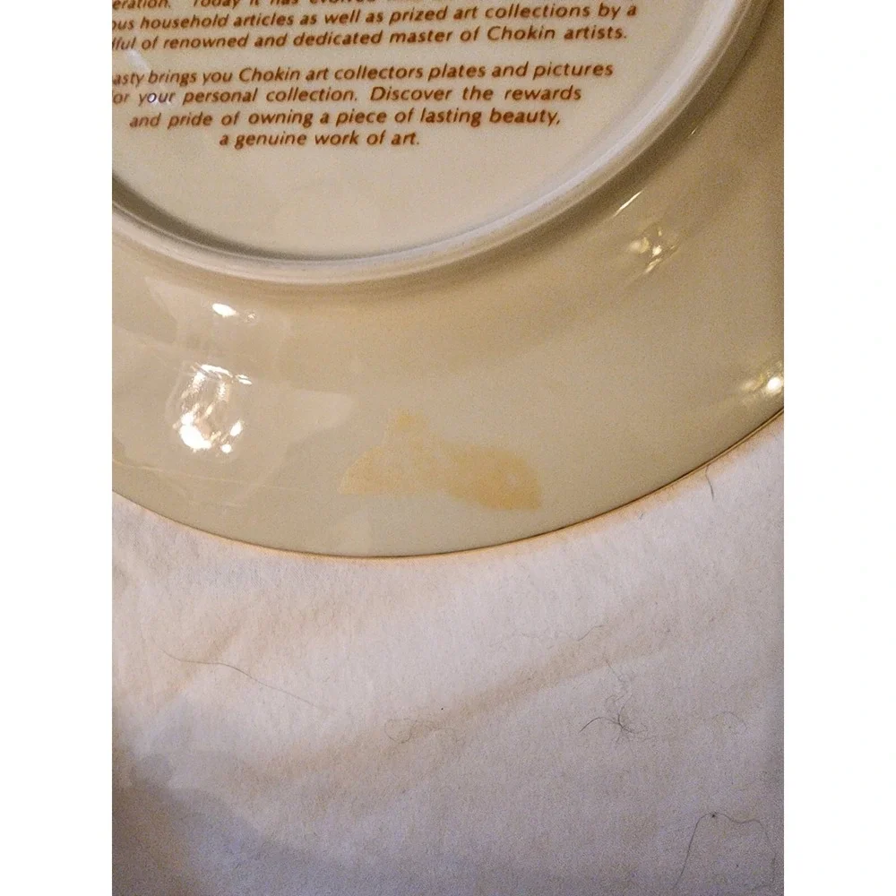 The Art‎ Of Chokin 24 Kt Gold Edge Plate Set Of 3 Birds And Flowers EUC